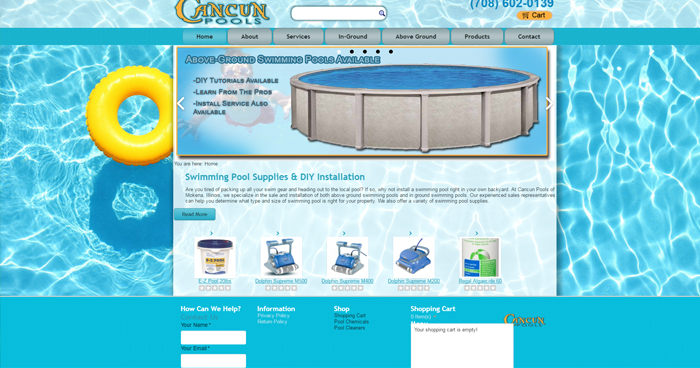 Cancun Pools Website