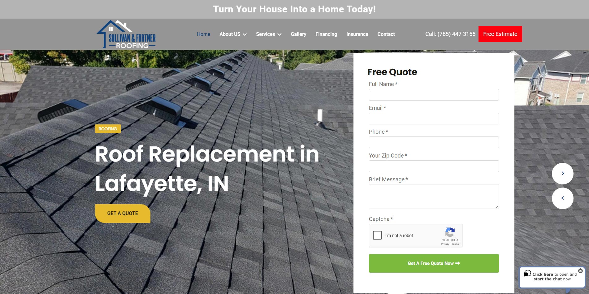 Sullivan & Fortner Roofing Website